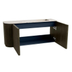 Mondiaz JOYA-DLUX 91.6cm toiletmeubel - ronding links kleur Shadow - Wastafel FAYE positie Rechts 1 kraangat kleur Nata. SW1424989