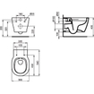 Ideal Standard Connect WC suspendu 34x36x54cm économiseur d'eau à fond creux céramique Blanc SW119428