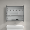 Villeroy & Boch My View 14+ armoire de toilette avec miroir - avec 2 portes avec éclairage LED vertical 80x75x17.3cm - incl. boîte à médicaments verrouillable 1025444