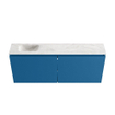 MONDIAZ TURE-DLUX Meuble toilette - 120cm - Jeans - EDEN - vasque Ostra - position gauche - 1 trou de robinet SW1104879