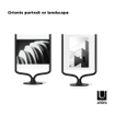 Umbra Wishbone cadre photo - 10x25x18cm - sur pied - Aluminium Noir SW999811
