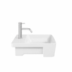 Crosswater Libra Lavabo demi-encastrable - 56x42cm - trou pour robinet - Blanc brillant SW928056