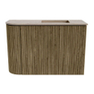 Mondiaz JOYA-DLUX Meuble de toilette 61,6cm - arrondi gauche couleur Dusk - Vasque FAYE position droite Sans trou de robinet couleur Arena. SW1425767