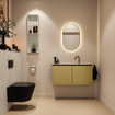 MONDIAZ TURE-DLUX Meuble toilette - 100cm - Oro - EDEN - vasque Opalo - position centrale - 1 trou de robinet SW1104432