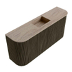 Mondiaz JOYA-DLUX 93.2cm toiletmeubel - ronding links en rechts kleur Shadow - Wastafel FAYE positie Midden 1 kraangat kleur Saba. SW1425159