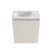 MONDIAZ TURE-DLUX 40cm toiletmeubel Linen. EDEN wastafel Opalo positie links. Zonder kraangat. SW1104391