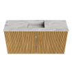 Mondiaz JOYA-DLUX 80cm toiletmeubel - kleur Oak - Wastafel FAYE positie Midden 1 kraangat kleur Glace. SW1421981