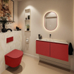 MONDIAZ TURE-DLUX 100cm meuble de toilette Fire. EDEN lavabo Ostra position milieu. Sans trou de robinet. SW1104843