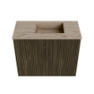 Mondiaz JOYA-DLUX 50cm meuble de toilette - couleur Shadow - Vasque FAYE position Droite 1 trou de robinet couleur Arena. SW1424778