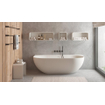Ideavit Muur Duo Baignoire - 180x80x56cm - trou de trop-plein - bonde clic clac - solid surface - pieds réglables - blanc mat SW810815