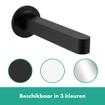 Hansgrohe Finoris baduitloop 174mm mat zwart SW651006