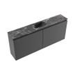 MONDIAZ TURE-DLUX meuble de toilettes 120 cm Dark Grey. EDEN lavabo Lava position centrale. Sans trou de robinet. SW1103825