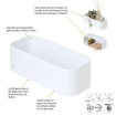 Tiger 2 Store Étagère murale/Panier de douche 25 cm Blanc SW544568