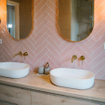 Terravito Pavero carreau mural - 7.5x30cm - 8.6mm - Rectangulaire - Rose brillant SW647473