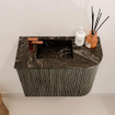 Mondiaz JOYA-DLUX 51.6cm toiletmeubel - ronding rechts kleur Shadow - Wastafel FAYE positie Links 1 kraangat kleur Lava. SW1422874