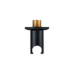 Fortifura Calvi Wandaansluitbocht - handdouchehouder - rozet rond - PVD - mat zwart OUTLETSTORE STORE43601