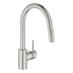 GROHE Concetto Robinet de cuisine avec mousseur extractible DualSpray Supersteel brossé (inox) SW225323