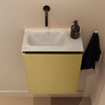 MONDIAZ TURE-DLUX Meuble toilette - 40cm - Oro - EDEN - vasque Opalo - position gauche - sans trou de robinet SW1104451
