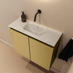 MONDIAZ TURE-DLUX Meuble toilette - 60cm - Oro - EDEN - vasque Opalo - position centrale - sans trou de robinet SW1104474