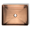 Qisani Vanity opbouwwastafel 52x41x7cm zonder kraangat met afvoerplug Copper TWEEDEKANS OUT8170