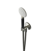 Hotbath Cobber M442 douchette à main ronde avec support mural et sortie et flexible de douche 150cm nickel brossé SW230090