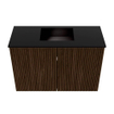 Mondiaz JOYA 60cm toiletmeubel - kleur Walnut - Wastafel FAYE positie Midden 1 kraangat kleur Urban. SW1421359