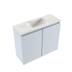 MONDIAZ TURE-DLUX Meuble toilette - 60cm - Clay - EDEN - vasque Ostra - position centrale - 1 trou de robinet SW1104763