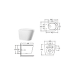 FugaFlow Efficiente Anta Toilet Wandclosetpack - diepspoel - rimless - 36.3x51.7cm - softclose - zitting - glans wit SW890151