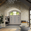 Mondiaz Aivy ensemble de meubles de salle de bains - 120x45x50cm - 0 trous de robinet - 1 vasque talc Solid surface - Droite - 2 tiroirs - Avec armoire miroir - MDF Urban SW892195