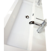 HR badmeubelen djazz lavabo en céramique 121x45.5x4cm blanc simple 2pcs SW235623