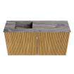 Mondiaz JOYA-DLUX Meuble de toilette 80cm - couleur Oak - Lavabo FAYE position Gauche Sans trou de robinet couleur Sombra. SW1424239