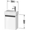 Duravit Ketho 2 meuble sous-lavabo avec 1 porte 36.4x23.8x44cm droite, avec poignée chêne anthracite noir mat SW772298