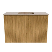 Mondiaz JOYA-DLUX 60cm toiletmeubel - kleur Oak - Wastafel FAYE positie Midden 1 kraangat kleur Saba. SW1424159