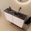 MONDIAZ TURE-DLUX Meuble WC 80 cm Rosee. Lavabo EDEN Lava position droite. Sans trou de robinet. SW1103985