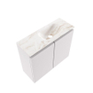 MONDIAZ TURE-DLUX Meuble toilette - 60cm - Cale - EDEN - vasque Frappe - position droite - 1 trou de robinet SW1102665