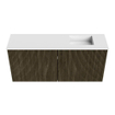 Mondiaz JOYA 90cm toiletmeubel - kleur Shadow - Wastafel FAYE positie Rechts 1 kraangat kleur Talc. SW1421479