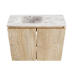 MONDIAZ TURE-DLUX 60cm toiletmeubel Washed Oak. EDEN wastafel Glace positie links. Met 1 kraangat. SW1103627