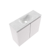 MONDIAZ TURE-DLUX Meuble toilette - 60cm - Cale - EDEN - vasque Opalo - position centrale - sans trou de robinet SW1104191