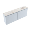 MONDIAZ TURE-DLUX Meuble de toilettes 120 cm Clay. EDEN lavabo Frappe position droite. Sans trou de robinet. SW1102713