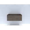 HR badmeubelen matrix meuble sous lavabo 100 cm 1 tiroir. poignée en couleur espresso SW530209