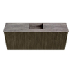 Mondiaz JOYA-DLUX 100cm meuble de salle de bains - couleur Shadow - Vasque FAYE position Milieu 1 trou de robinet couleur Oza. SW1425049