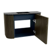 Mondiaz JOYA-DLUX 63.2cm toiletmeubel - ronding links en rechts kleur Shadow - Wastafel FAYE positie Midden Zonder kraangat kleur Lava. SW1422872