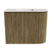 Mondiaz JOYA-DLUX 51.6cm toiletmeubel - ronding rechts kleur Dusk - Wastafel FAYE positie Links 1 kraangat kleur Ostra. SW1423413