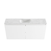 MONDIAZ TURE-DLUX Meuble de WC 100cm Talc. Lavabo EDEN Opalo position milieu. Avec 1 trou de robinet. SW1104118
