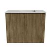 Mondiaz JOYA-DLUX 50cm toiletmeubel - kleur Dusk - Wastafel FAYE positie Rechts 1 kraangat kleur Glace. SW1423144