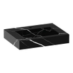 BRAUER Coral wastafel - 60x46x10cm - 1 wasbak - 1 kraangat - composiet - marmerlook - Nero Marquina SW721040