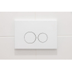 Geberit Inbouwreservoir UP320 met QeramiQ metal bedieningsplaat - dualflush - ronde knoppen - metaal wit mat SW976087