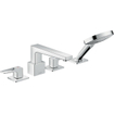 Hansgrohe Metropol 4-trous ensemble mitigeur de bord de baignoire avec poignées en barre chrome SW99981