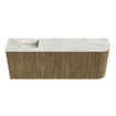 Mondiaz JOYA-DLUX 111.6cm toiletmeubel - ronding rechts kleur Dusk - Wastafel FAYE positie Links 1 kraangat kleur Ostra. SW1423449