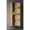 Saniclass Terra Armoire haute - 170x35x40cm - coins arrondis - 2 portes - sandwood (chêne clair) SW1418394